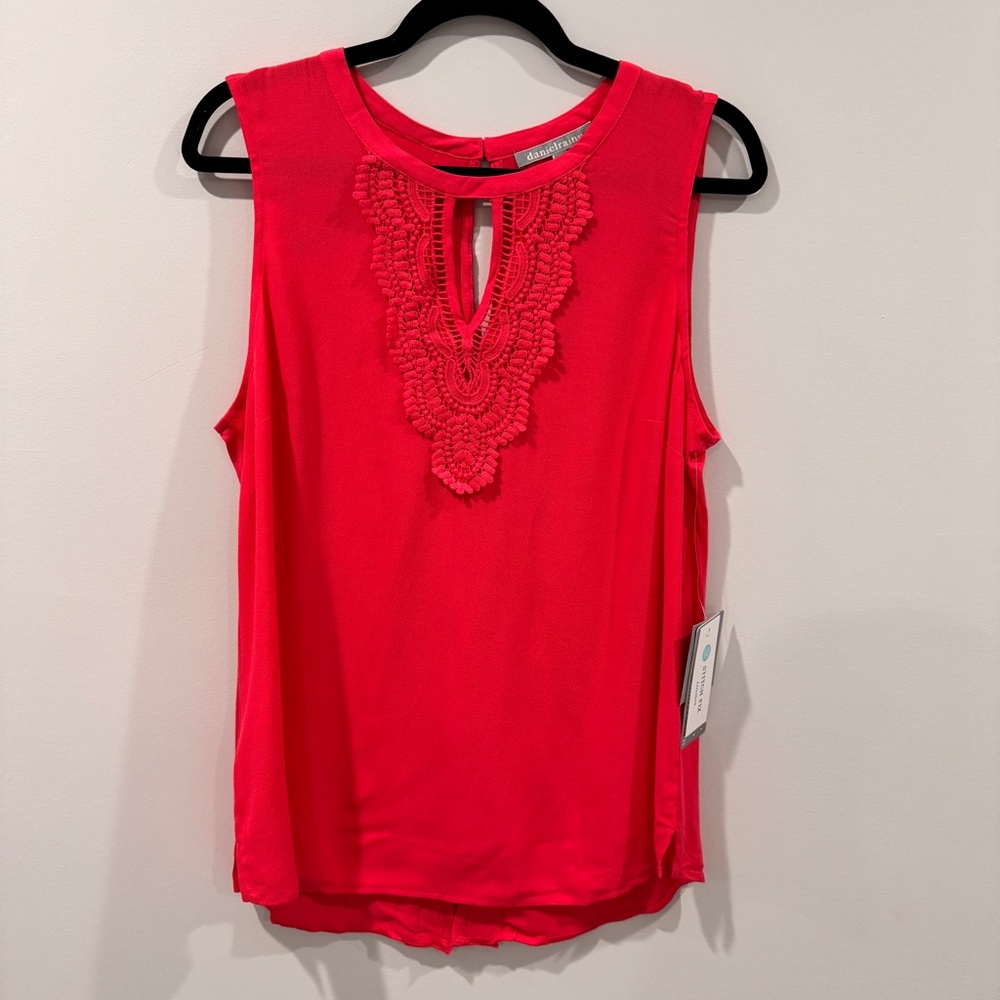 Daniel Rainn Red Sleeveless Top